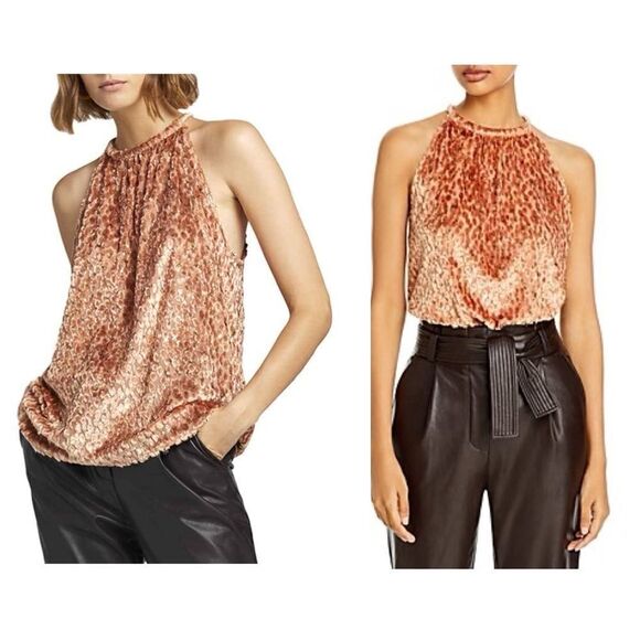 A.L.C Kinsa II Lurex Jacquard Textured Halter Sleeveless Cami Top Size 10 NEW - Picture 4 of 9